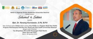 Read more about the article Selamat & Sukses Kepada Bpk. Dr. Nanang Kurniawan, S.Pd, M.Pd Atas Diraihnya Gelar Doktor Dalam Bidang Ilmu Politik