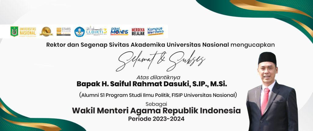 You are currently viewing Selamat & Sukses Atas dilantiknya Wakil Menteri Agama RI