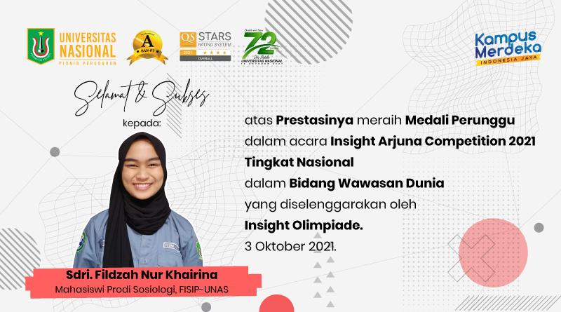 Read more about the article Selamat & Sukses Kepada Sdri. Fildzah Nur Khairina Atas Prestasinya