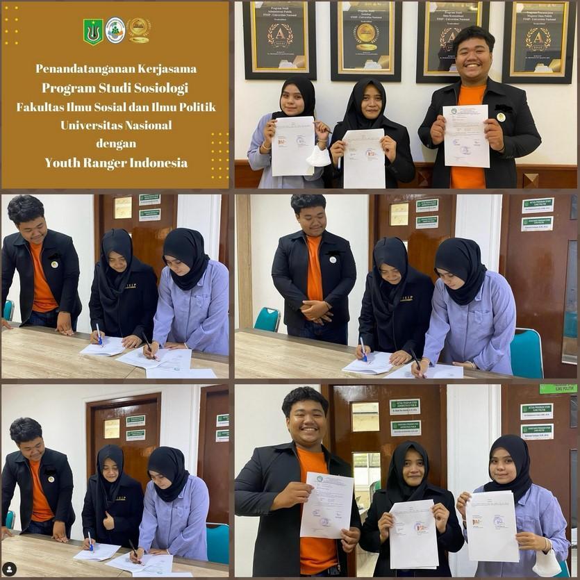 Penandatanganan Kerjasama Prodi Sosiologi FISIP UNAS dengan Lembaga Youth Ranger Indonesia