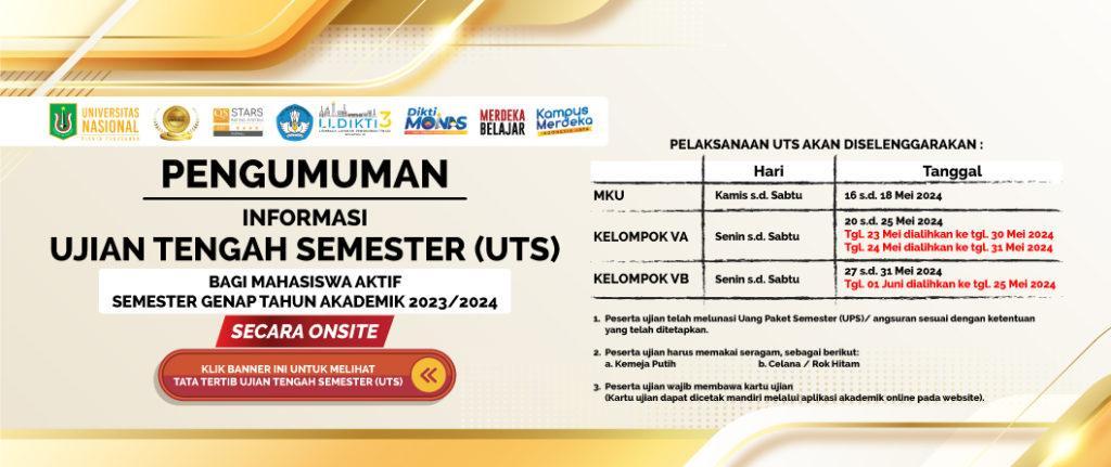 Read more about the article Informasi Ujian Tengah Semester (UTS) Bagi Mahasiswa Aktif Semester Genap T.A. 2023/2024