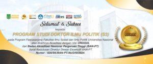 Read more about the article Selamat & Sukses Kepada Program Studi Doktor Ilmu Politik (S3) Atas Diraihnya Akreditasi Dengan Nilai “UNGGUL”