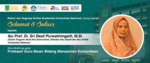 Read more about the article Selamat & Sukses Kepada Ibu Prof. Dr. Sri Desti Purwatiningsih, M.Si. Atas Diraihnya Gelar Profesor/ Guru Besar